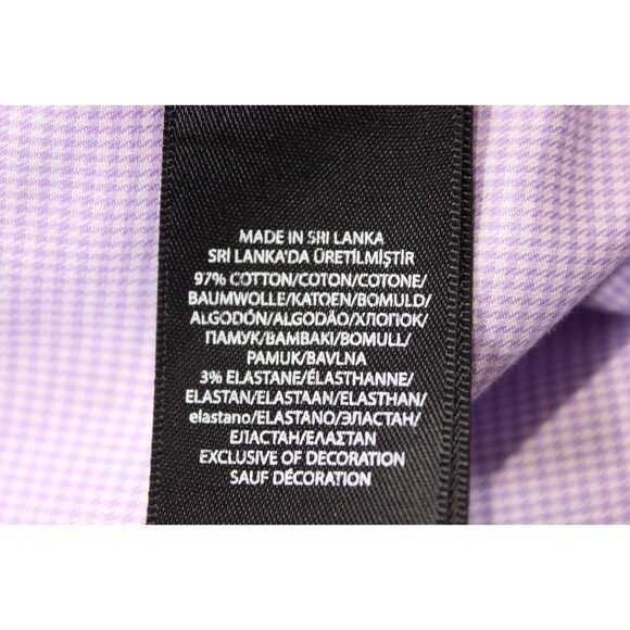 Lauren Ralph Lauren Shirt Black Label Men’s Purple Slim Fit Non Iron 16 32/33 - Picture 11 of 11